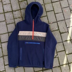 Cotopaxi Sweater Mens Blue Fleece Hoodie 1/2 Zip Pullover Teca Colorblock Small